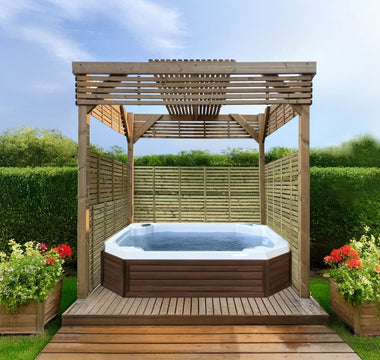 The Hot Tub Oasis: Garden Canopies and Pergolas
