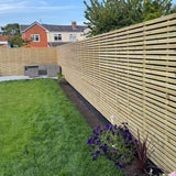 1.8m (6ft) slatted panels around whole garden