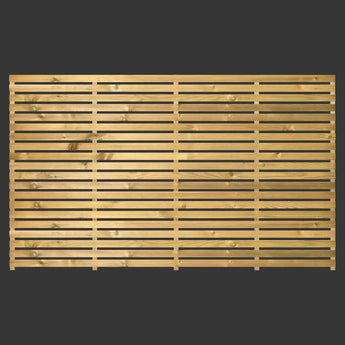 1800mm x 1200mm Single Slatted Fence Panel UK