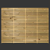 1800mm x 1500mm Single Slatted Fence Panel UK