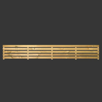 Contemporary 1800mm x 300mm Single Slatted Fence Panel UK