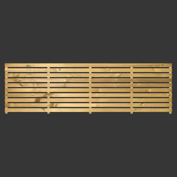 1800mm x 600mm Single Slatted Fence Panel UK