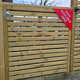 900mm wide slatted garden gate in pressure-treated timber