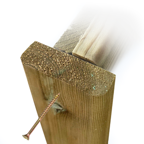 Concrete post conversion kit with screws and material