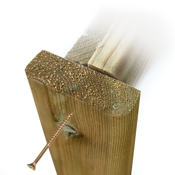 Concrete post conversion kit with screws and material