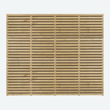Double Sided Slatted Fence Panel 1800 x 1800mm