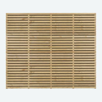 Double Sided Slatted Fence Panel 1800 x 1800mm