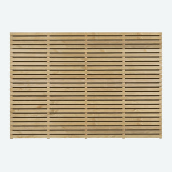Double Slatted Fence Panel 1800mm x 1500mm