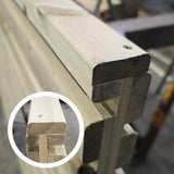 Double sided slatted fence panel post