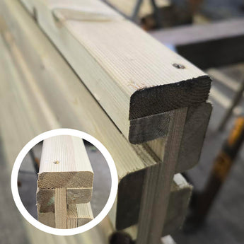 Double sided slatted fence panel post