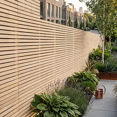 Private & Luxury Slatted Fence Panels in London