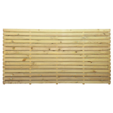 Wooden slatted panel on a white background