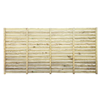 Back of Pressure Treated Single Sided Slatted Fencing