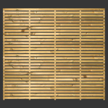 Single Sided Slatted Fence Panel 1800 x 1800mm