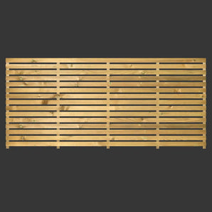 Single Slatted Fence Panel 1800mm 900mm