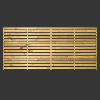 Single Slatted Fence Panel 1800mm 900mm
