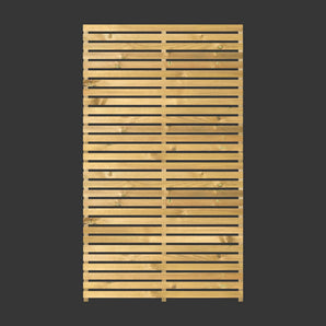 Timber garden wall trellis with horizontal slats. 900mm x 1800mm