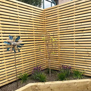 corner slatted fence panels