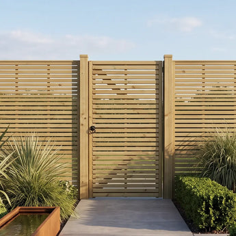 front gate slatted panel effect UK